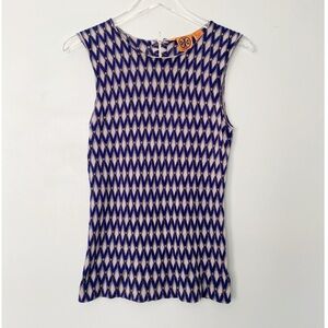 TORY BURCH geometric knitted top